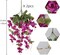 2Pcs Rose Red Artificial Silk Hibiscus Flower Hanging Decorations, UV Resistant Outdoor Faux Hibiscus Flowers for Home Outdoor Artificial Flower Decorations
